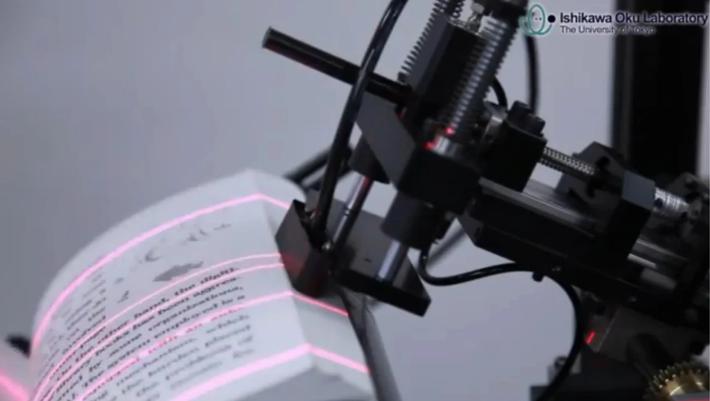 The Ishikawa Oku Laboratory robot book scanner