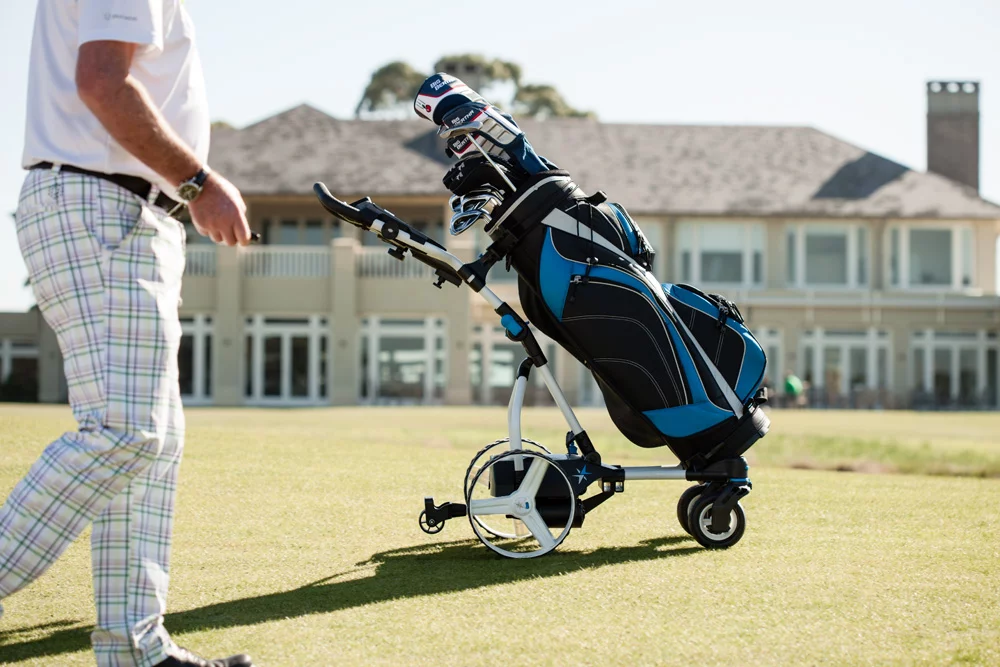 Unique anti-deviation gyroscope technology that keeps the cart on track regardless of terrain variations