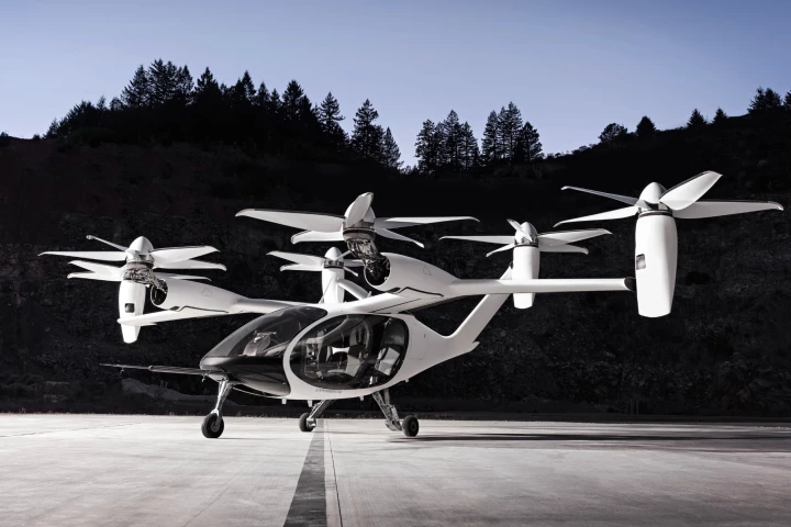 The US Army is studying the acoustic properties of the distributed rotor configurations used by electric vertical takeoff and landing aircraft (Pictured - Joby Aviation's transitioning eVTOL)