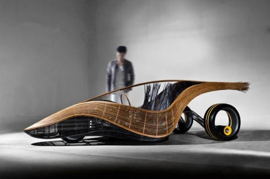 The Phoenix is a concept car, with a biodegradable body built from rattan and bamboo