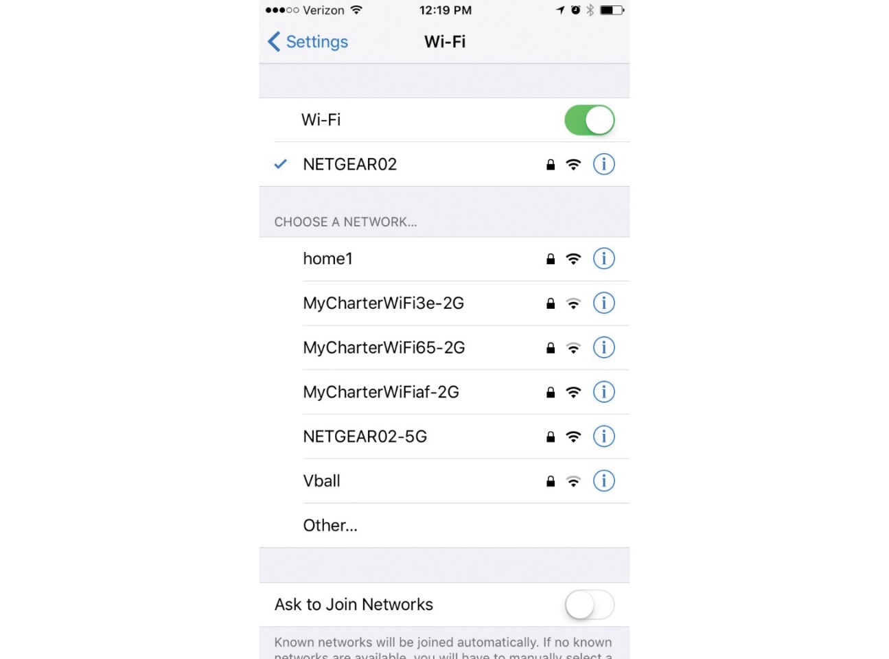 Settings > Wi-Fi