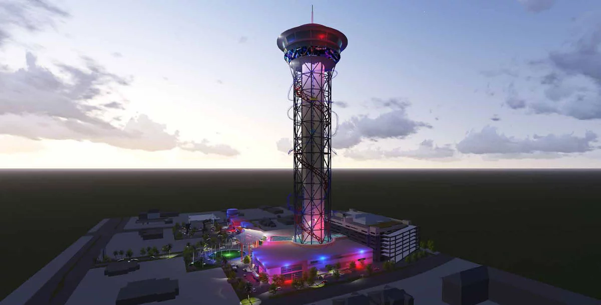 Skyplex will feature a total floorspace of roughly 46,000 sq m (495,000 sq ft), on a 4.85-hectare (12-acre) plot (Image: Skyplex)
