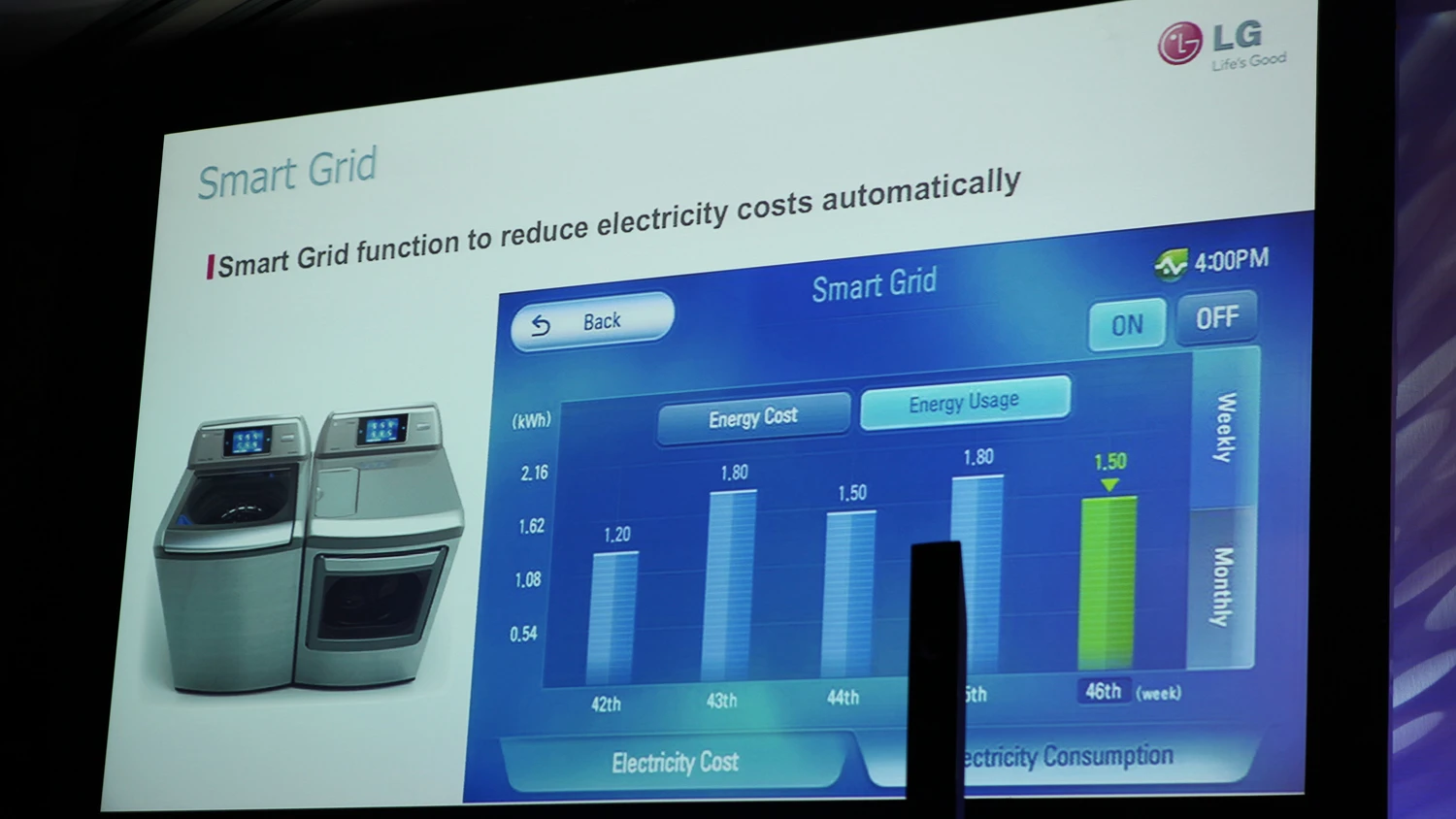 Smart Grid lets you track energy use on your LG THINQ appliance