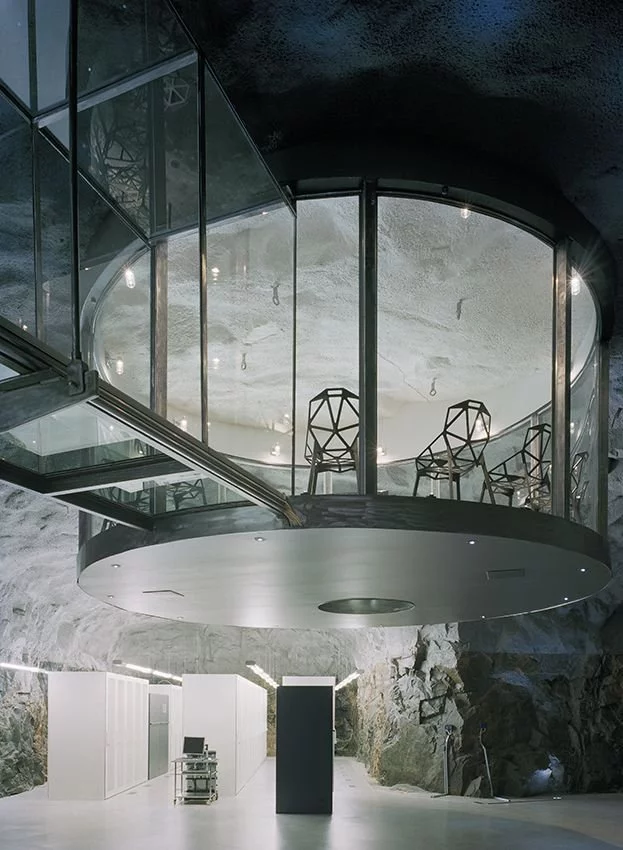 HQ for the Swedish internet server provider, Bahnhof resembles a classic James Bond film (Image from AF-L)
