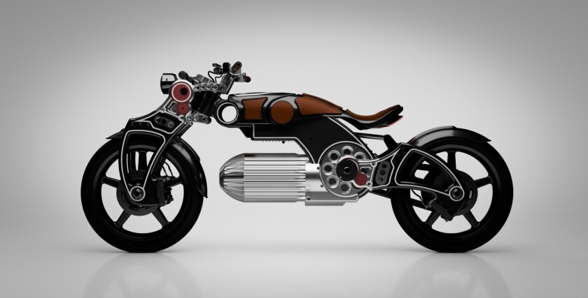 Leathery pads denote body contact points on the bike