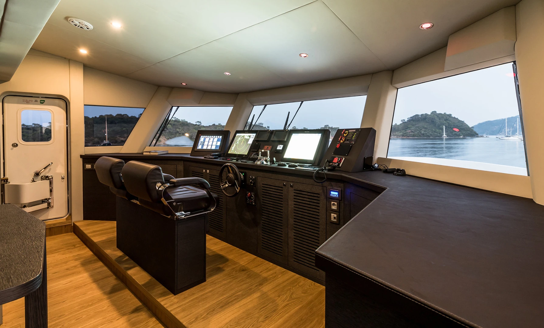 Inside the cockpit