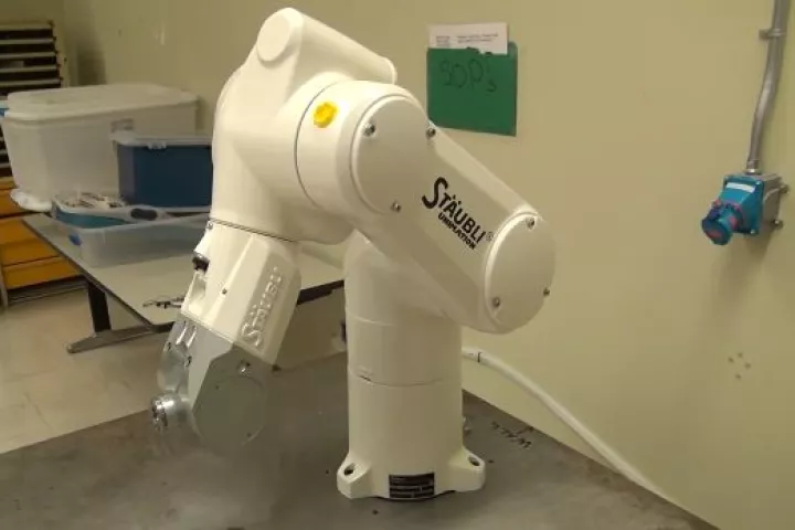 An existing robotic arm, which could be adapted for use in GE's system