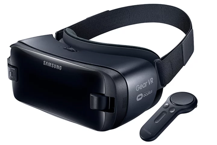 The newest generation of the Samsung Gear VR headset is bundled with a touchpad-equipped remote control