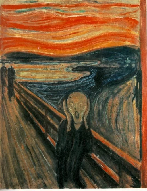 Munch's "The Scream" - a classic representation of sheer terror.