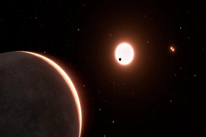 Artist's concept of the nearby exoplanet LTT 1445Ac