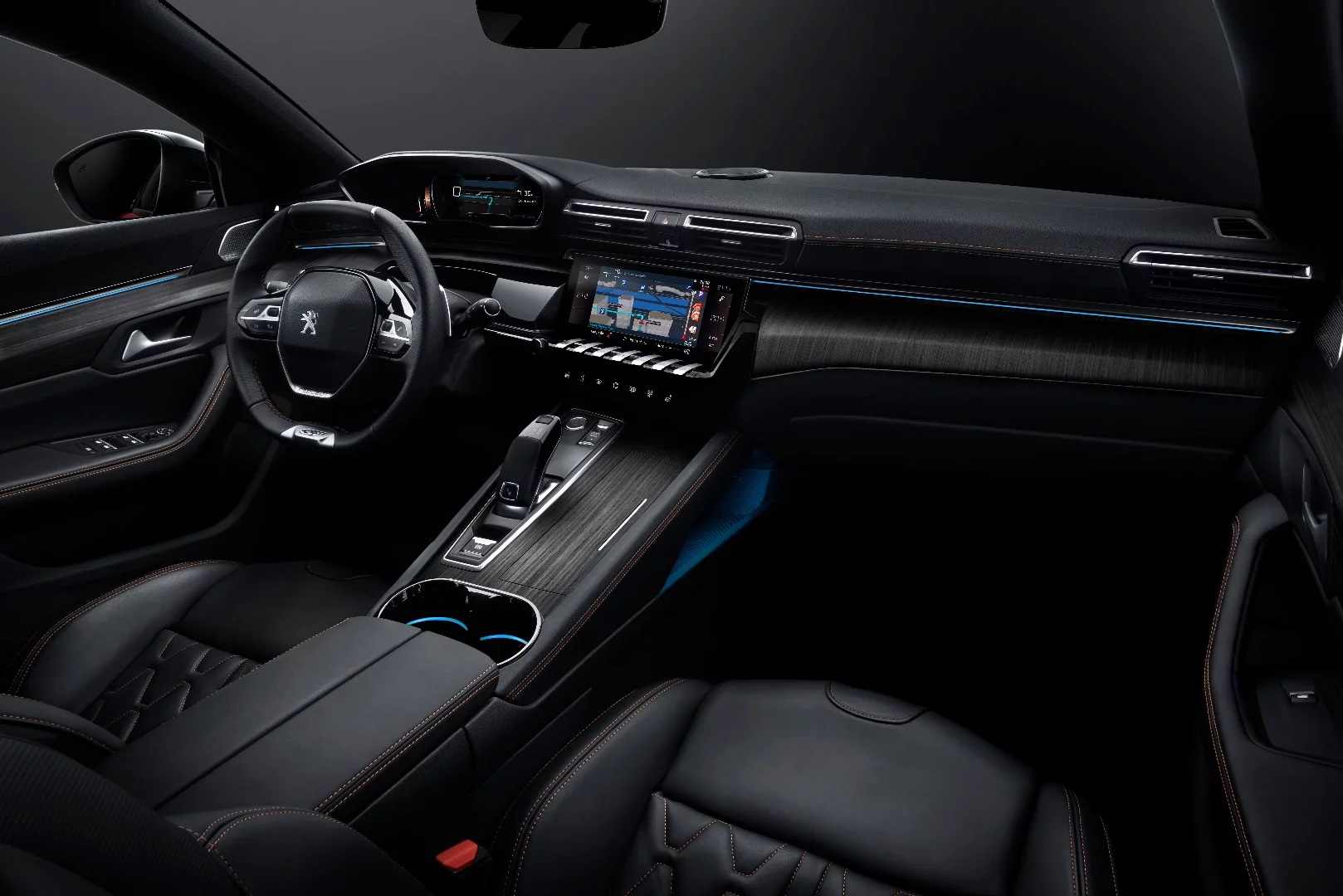 The interior of the 508 hosts Peugeot's i-Cockpit system, a cabin designed in the interests of road safety and revealed in 2016