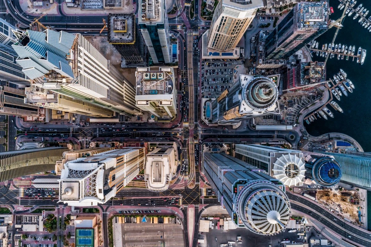 The towering skyscrapers of Dubai