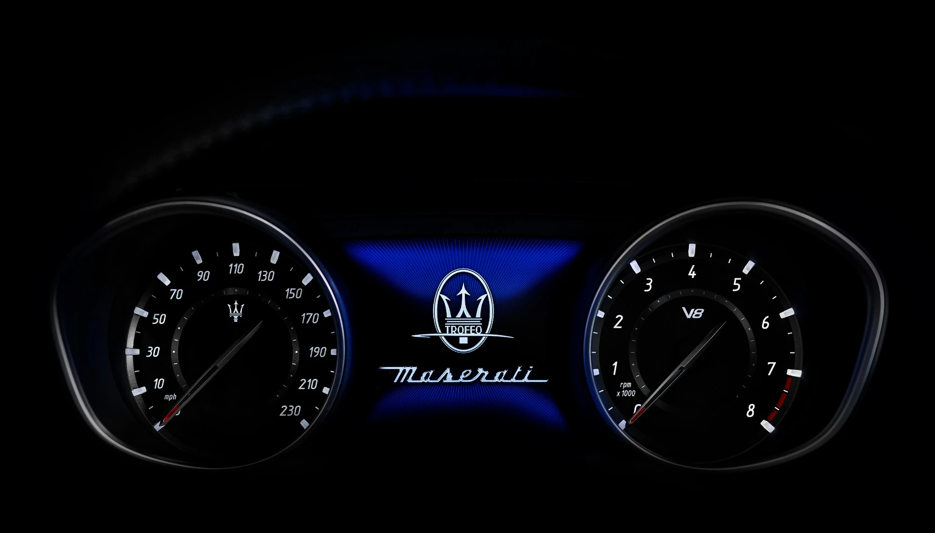 The instruments feature Trofeo-specific graphics