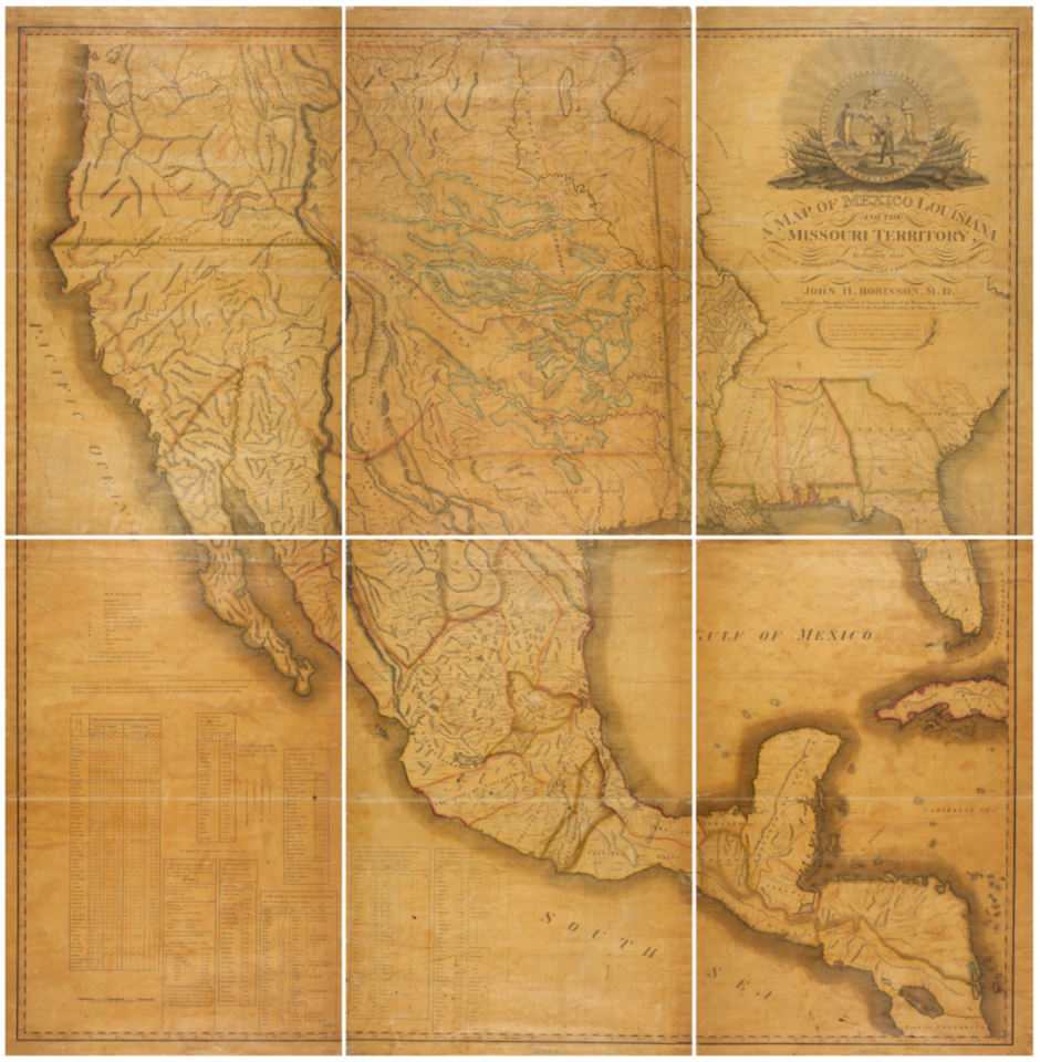 $350,000 | A Map Of Mexico, Louisiana And The Missouri Territory by John Hamilton Robinson | Auction House: Sotheby's | Sale price: US$50,000 | Official Estimate: US$200,000 to 300,000 | Date of sale: January 17, 2018