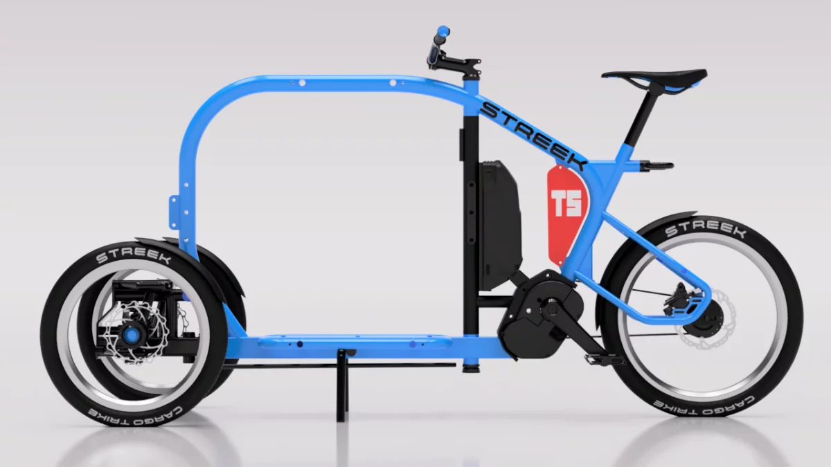 This Streek T5 rendering shows the owner could even do animal hoop tricks with the bike, perhaps with a horse as well as a dog