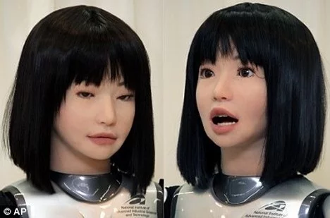 HRP-4C can imitate a variety of facial expressions
