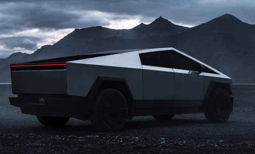 The production Tesla Cybertruck arrives