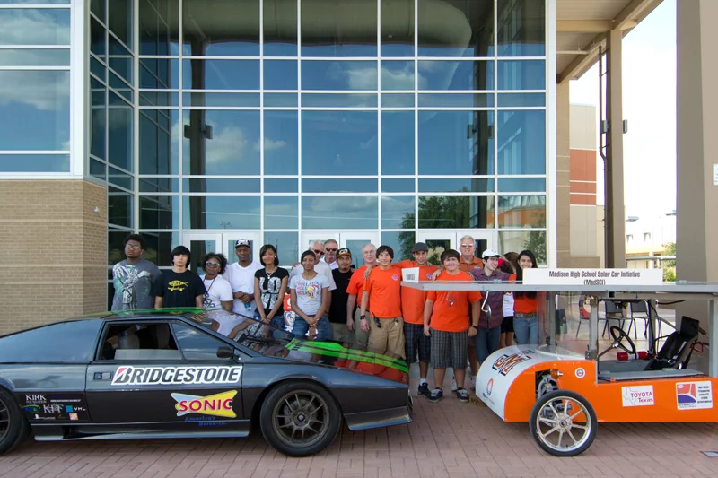 Group two got to meet the MadSCI team from the James Madison High School in San Antonio on June 19, and their Solaris solar car project