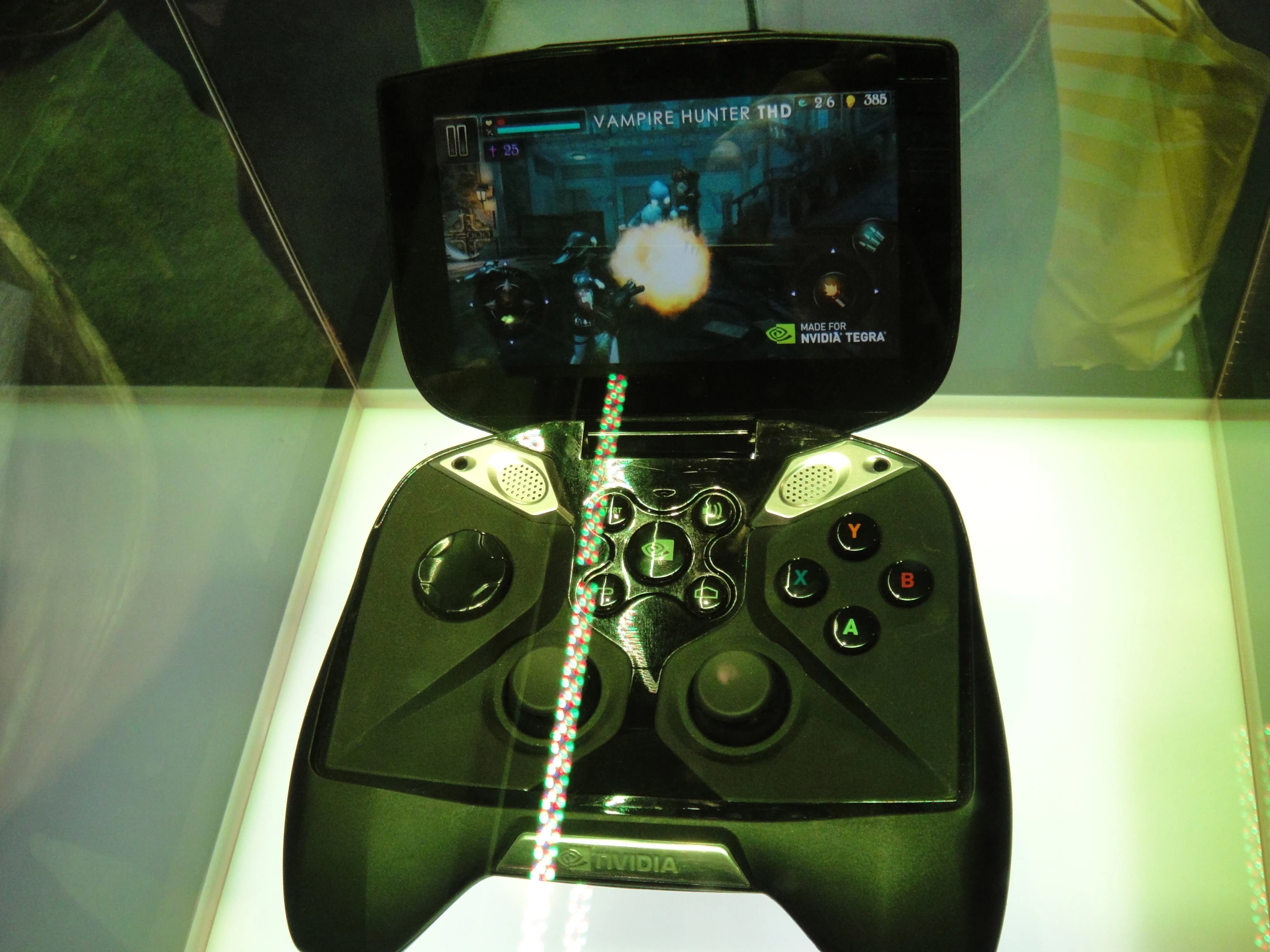The top down view of NVIDIA's Project shield from the show floor at CES
