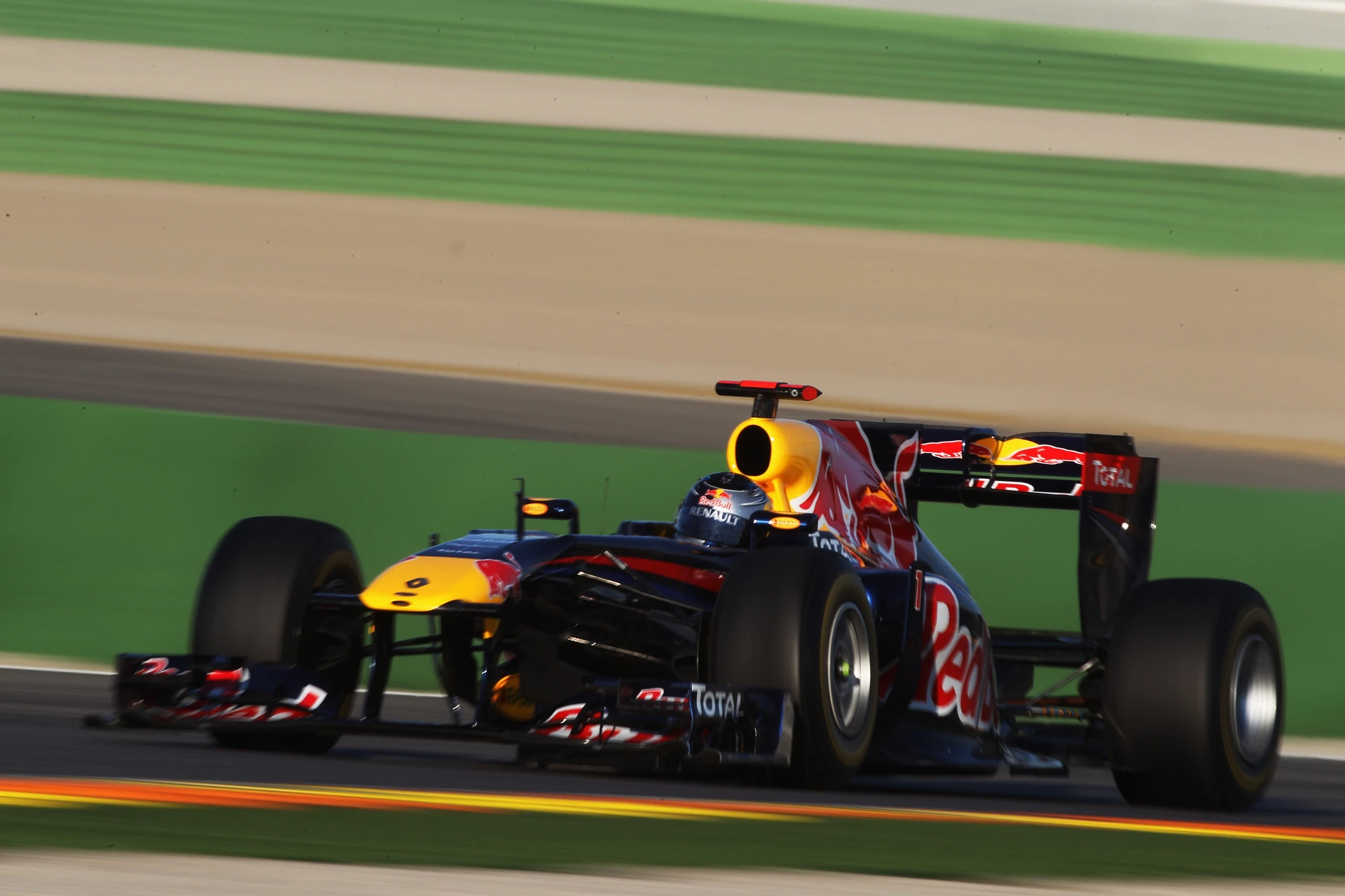 The RB7 takes to the track for the first time at the hands of the youngest-ever world champion, Sebastian Vettel.