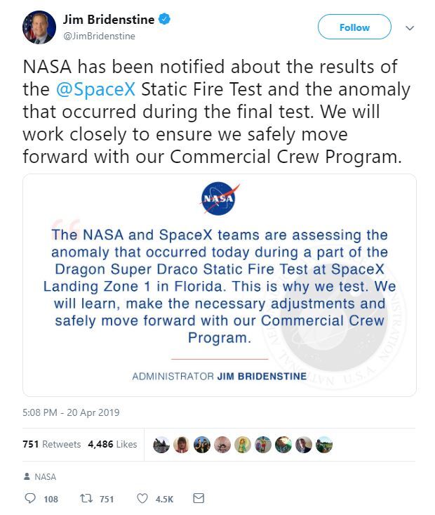 Anomaly May Set Back Spacex Manned Mission Timetable