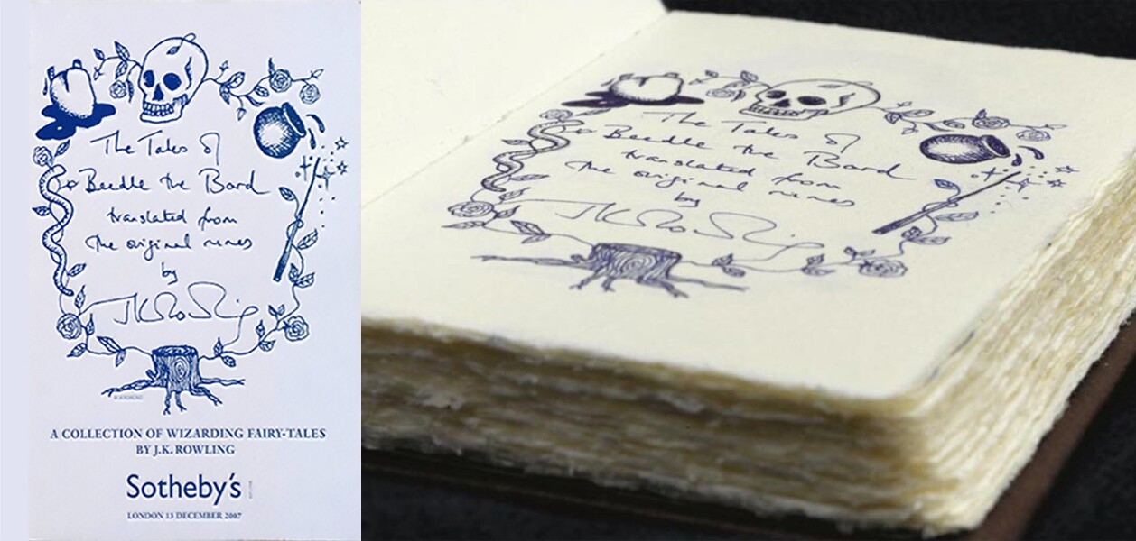 Sitting between the sixth and seventh most expensive scientific documents in history is the most expensive manuscript by a contemporary author - J. K. Rowling's The Tales of Beedle the Bard, which sold for $3,976,103 (£1,950,000) at a Sotheby's London auction in December, 2007.