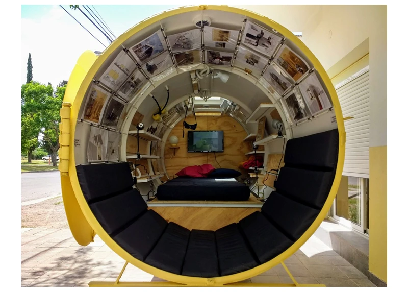 The Bunker measures 3 m (9.84 ft)-long and 1.5 m (5 ft) in diameter