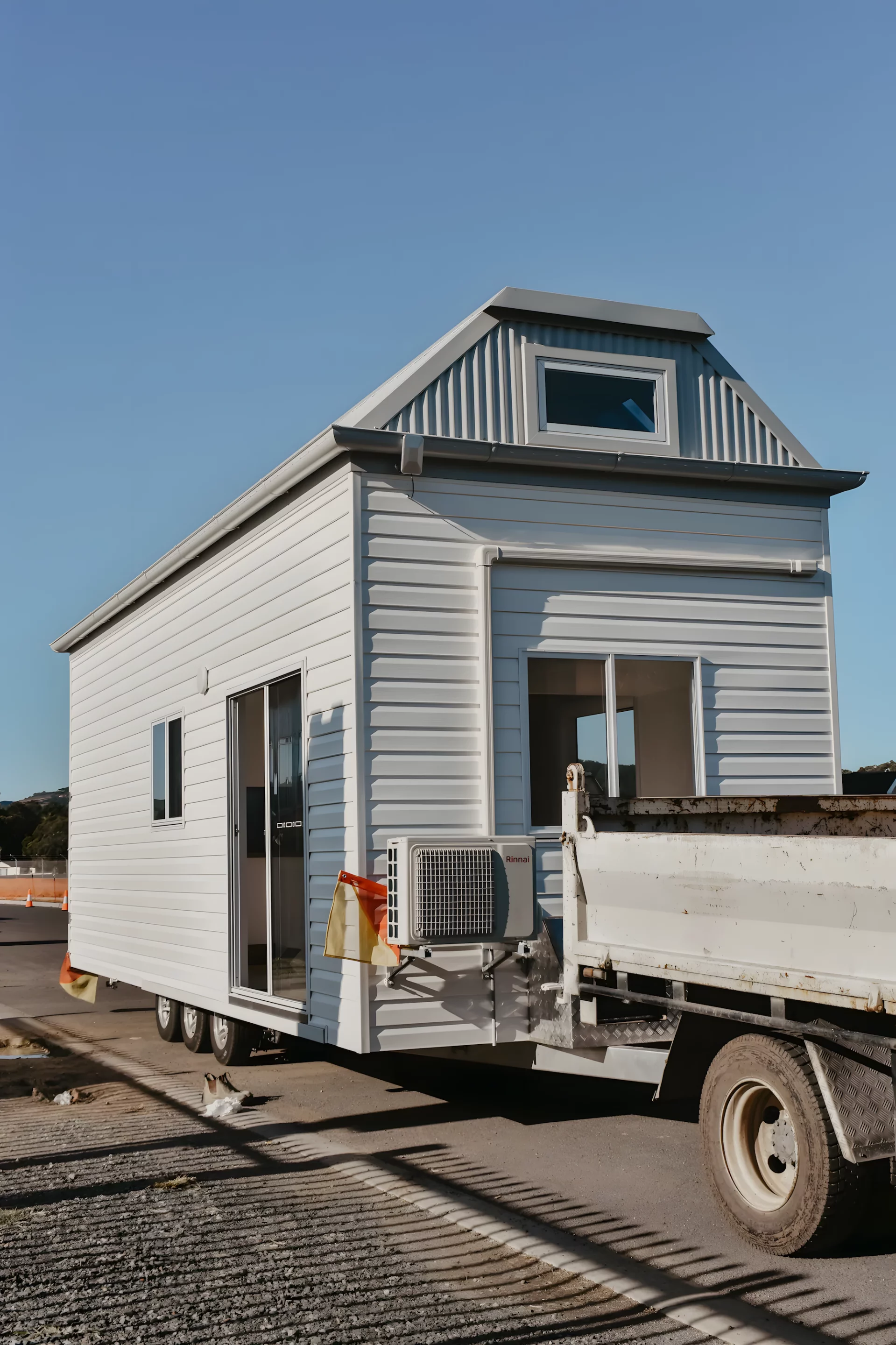 The Joely is based on a triple-axle trailer and finished in vinyl or utilitarian steel