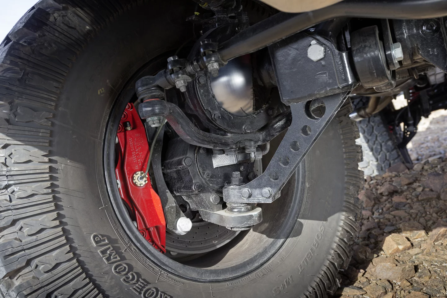 The portal axles help give the G 63 6x6 more than double the ground clearance of the production G-Class