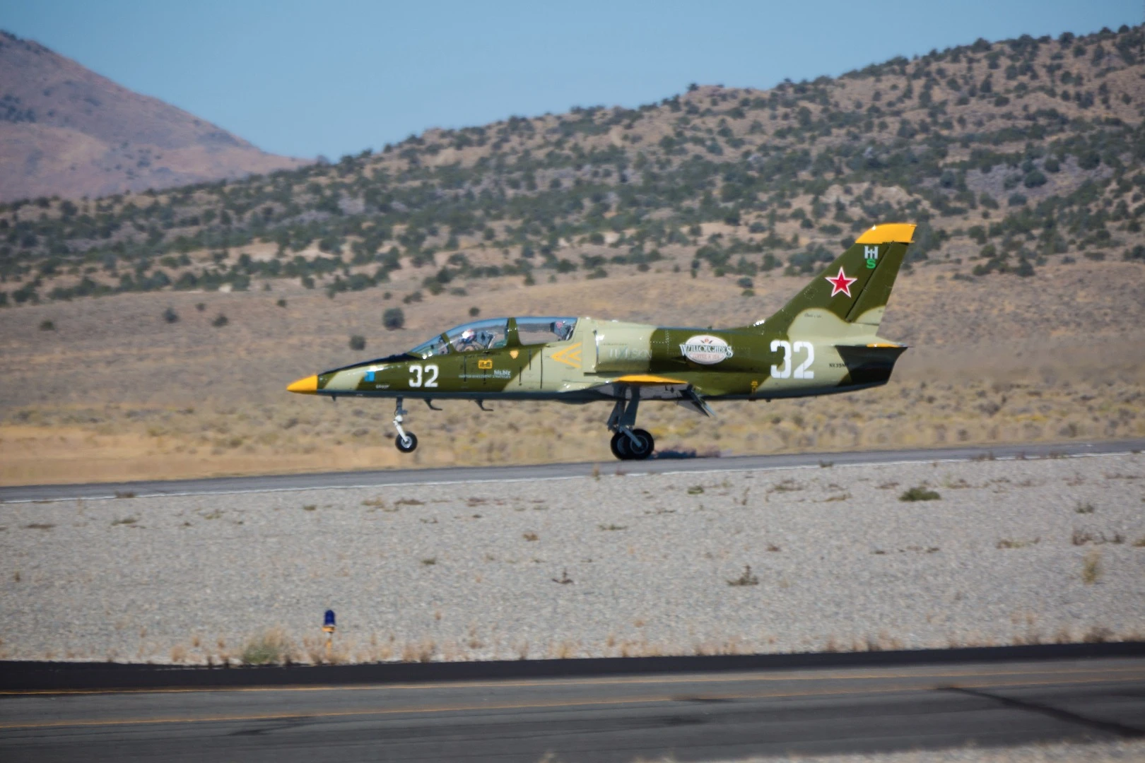 Invictus, an L-39 Jet, comes in for landing