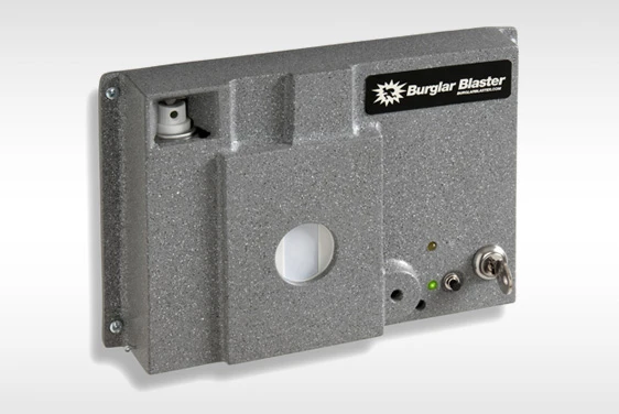 The Burglar Blaster is a home security system that uses pepper spray to incapacitate intruders (Photo: Heracles Research Corp.)