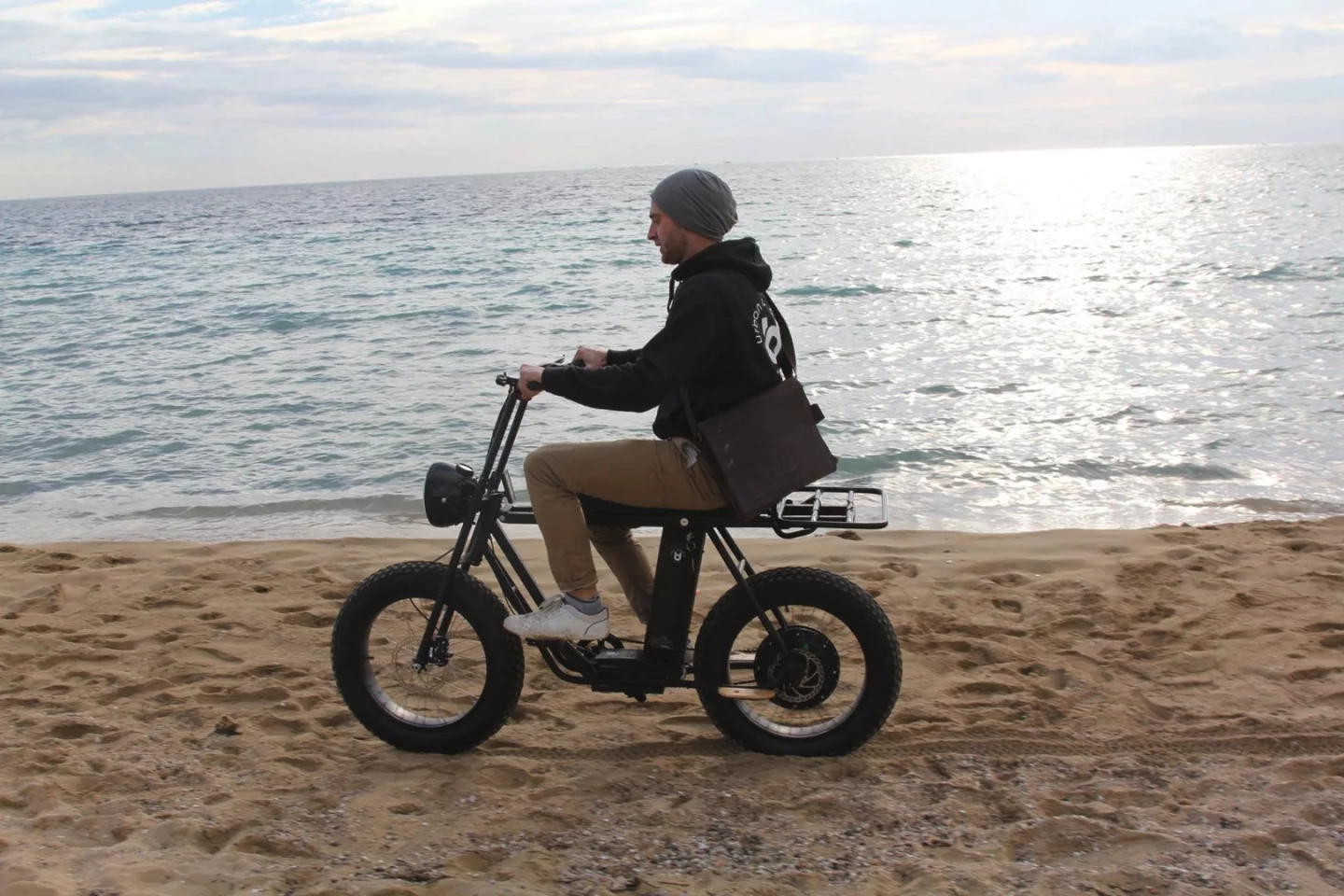 With the available knobby tires, the Moke is something of an all-terrain machine