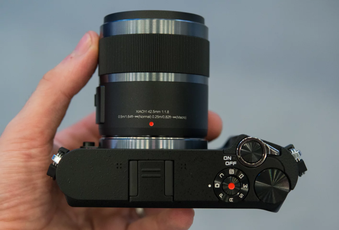 The minimal controls of the YI Technology M1 mirrorless camera