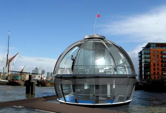 The sphere house from the London Future House Design Exhibition