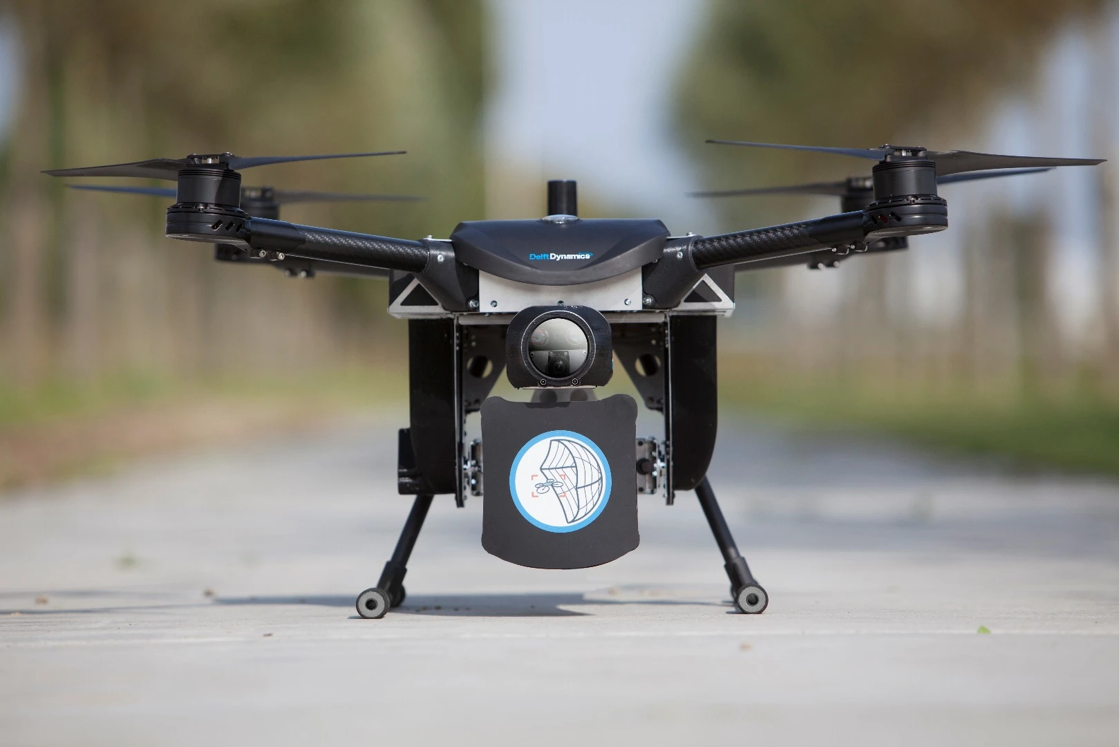 The DroneCatcher quadcopter has been around in prototype form since at least 2015, and the commercial model was unveiled last year
