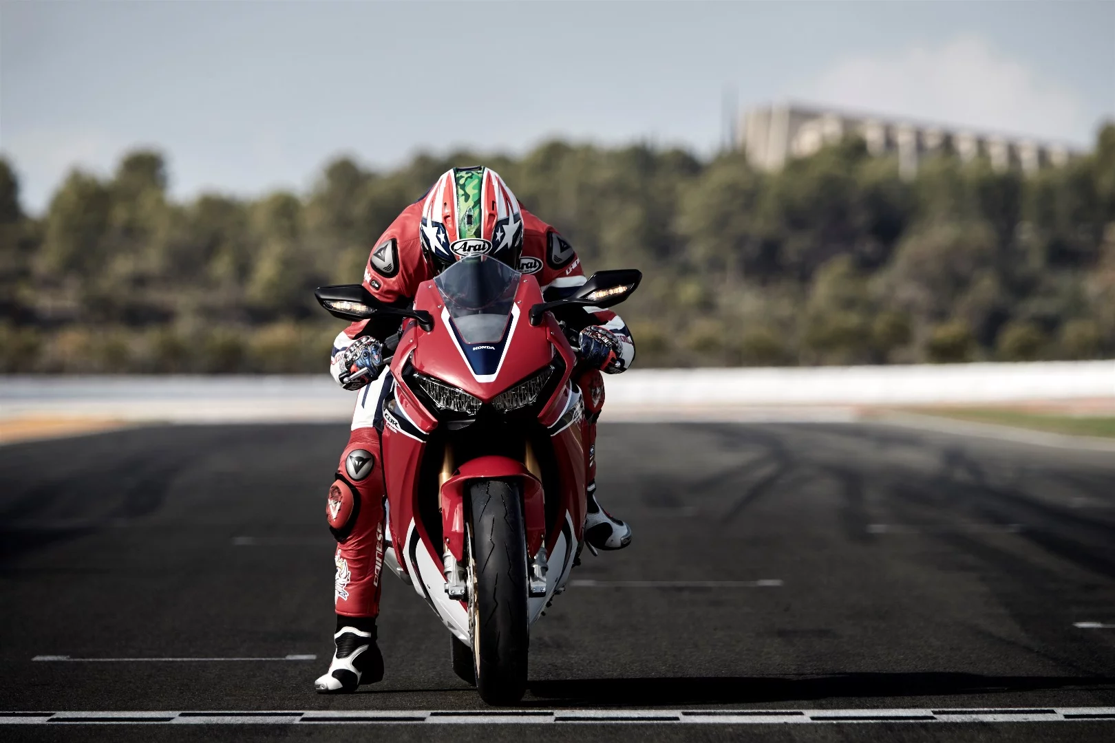 Nicky Hayden while testing the Honda CBR1000RR Fireblade SP