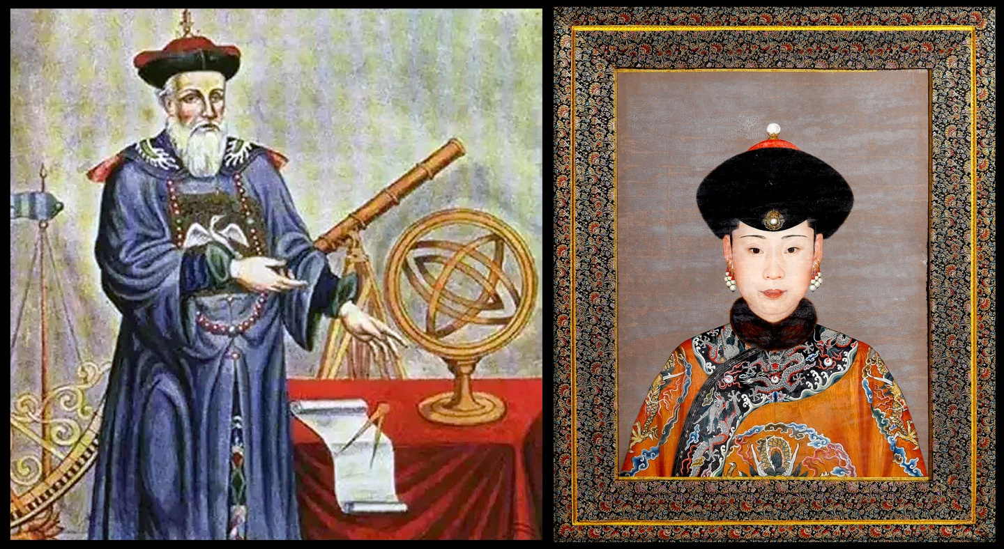 "An Imperial Portrait Of Consort Chunhui" attributed to Giuseppe Castiglione sold for CNY 60,000,000 ($9,409,800) at Poly Auction Beijing on 5 December 2021. The image shows the portrait of Consort Chunhui at right and a portrait of the famous Italian Jesuit, diplomat and painter Giuseppe Castiglione at left.