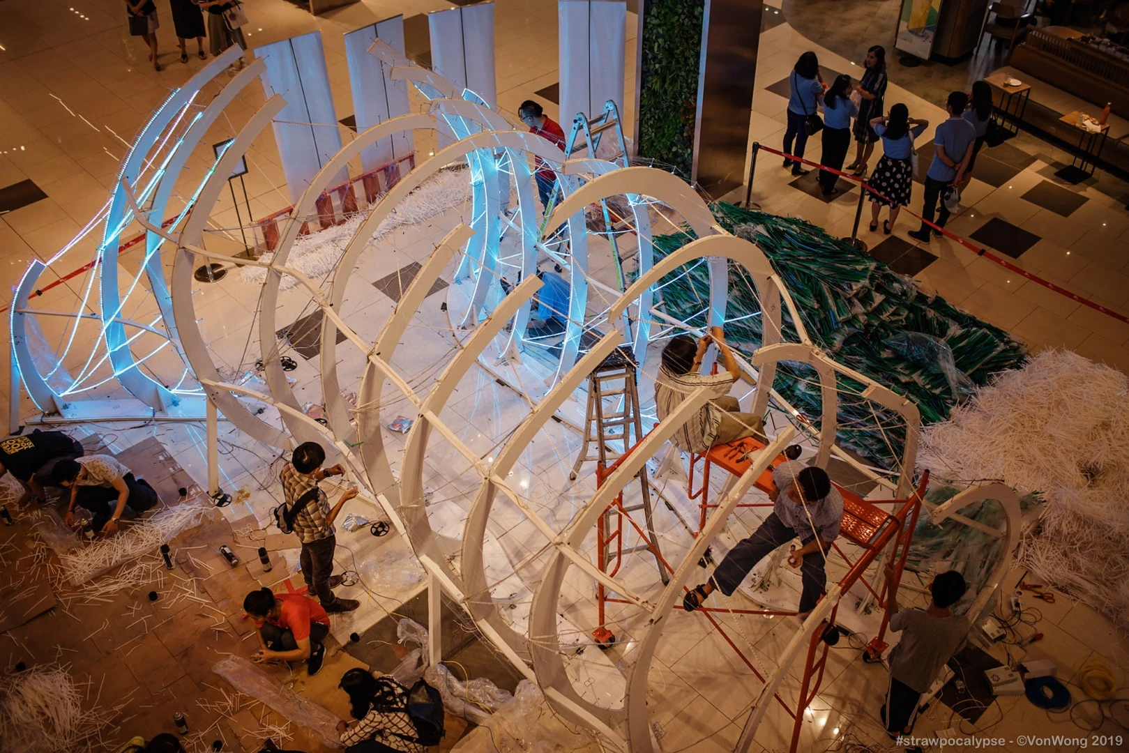 Huge and intricate art installations can be a compelling way to visualize some of humanity’s environmental problems