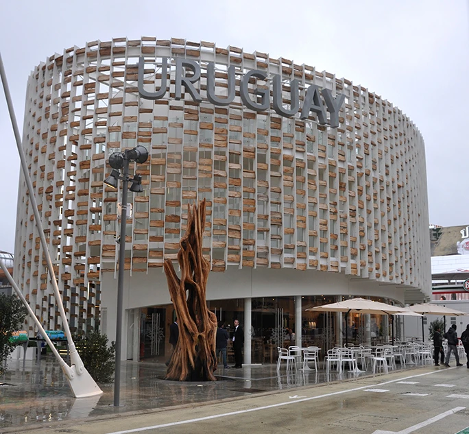 Outside the Uruguay Pavilion