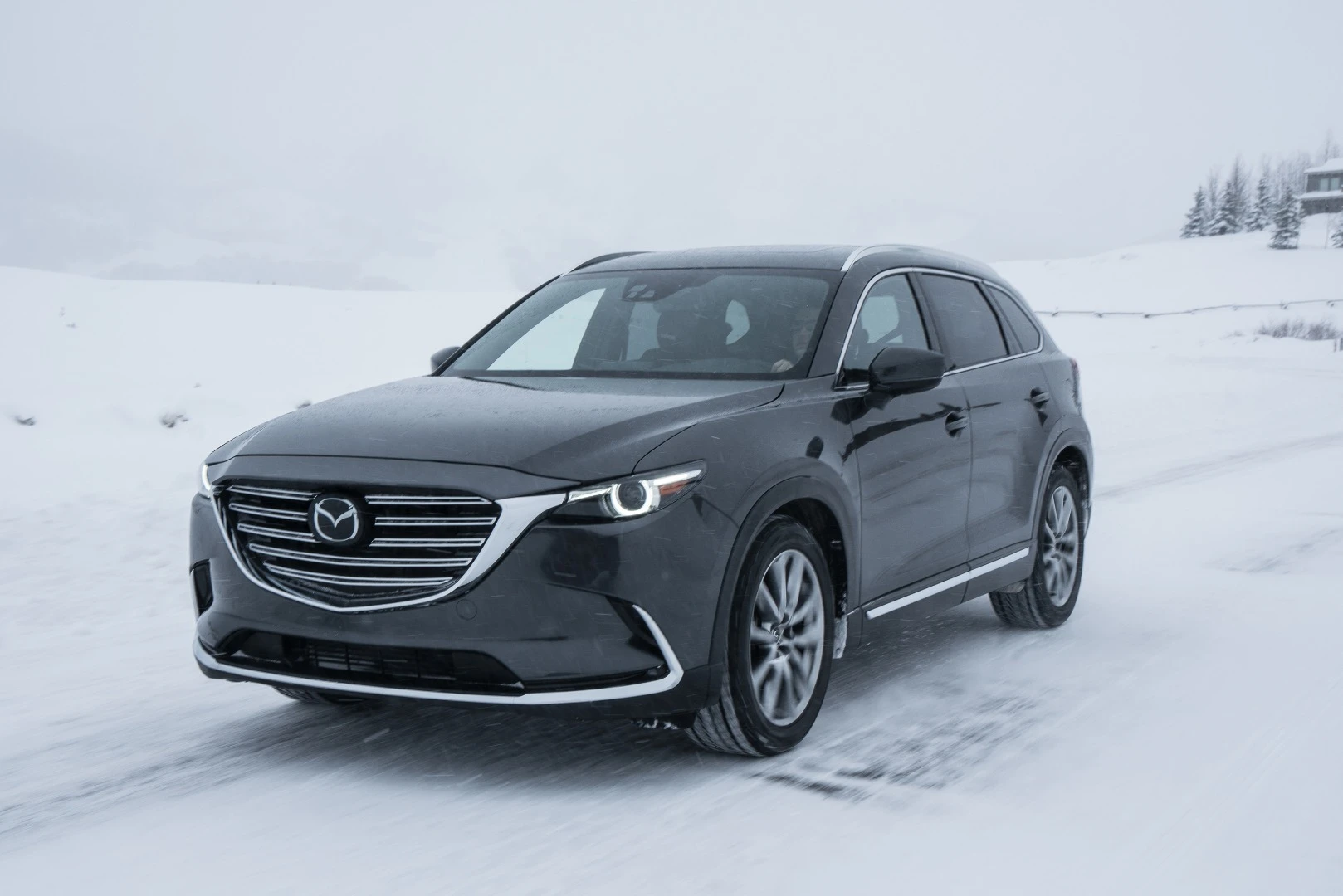 We vetted the 2019 CX-9's snow and inclement weather credibility on our road trip as well
