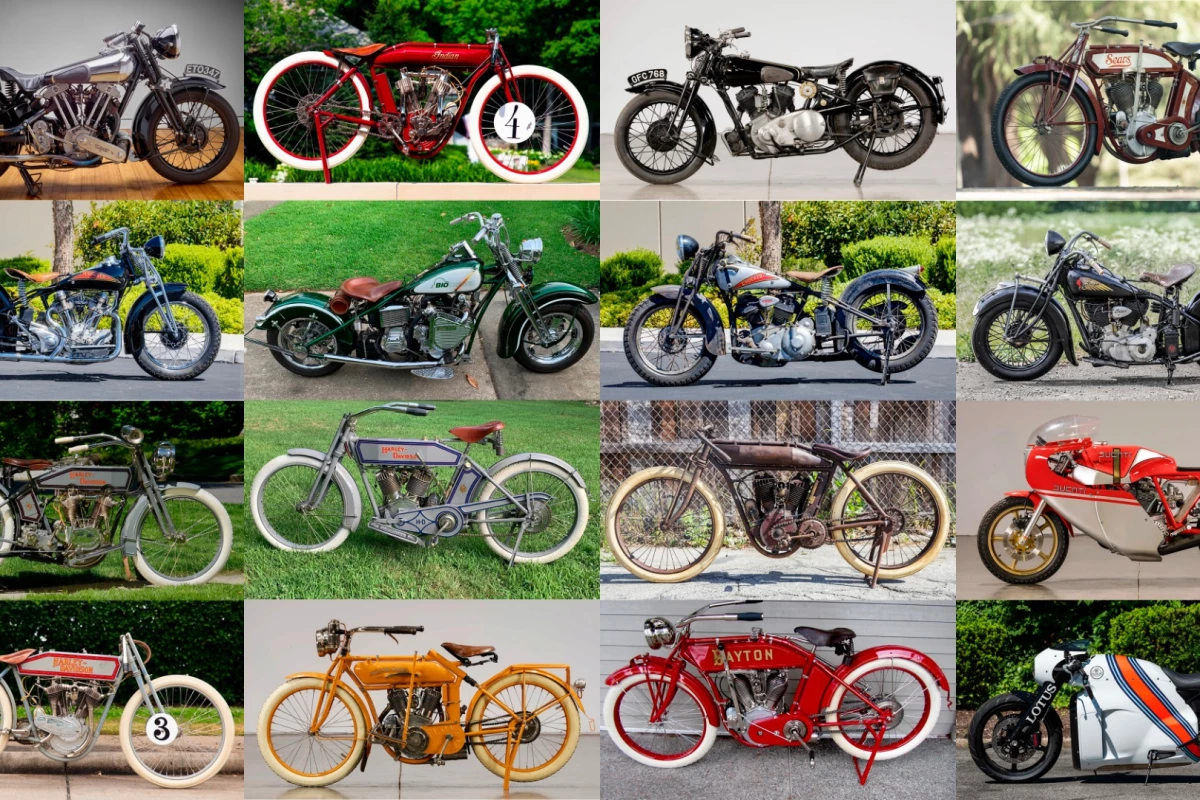 A selection of notable motorbikes up for auction at Monterey Car Week