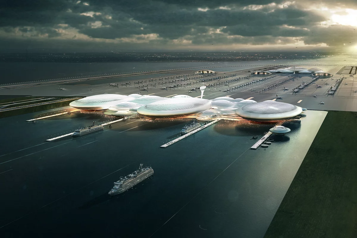 Artist's concept of the London Britannia Airport