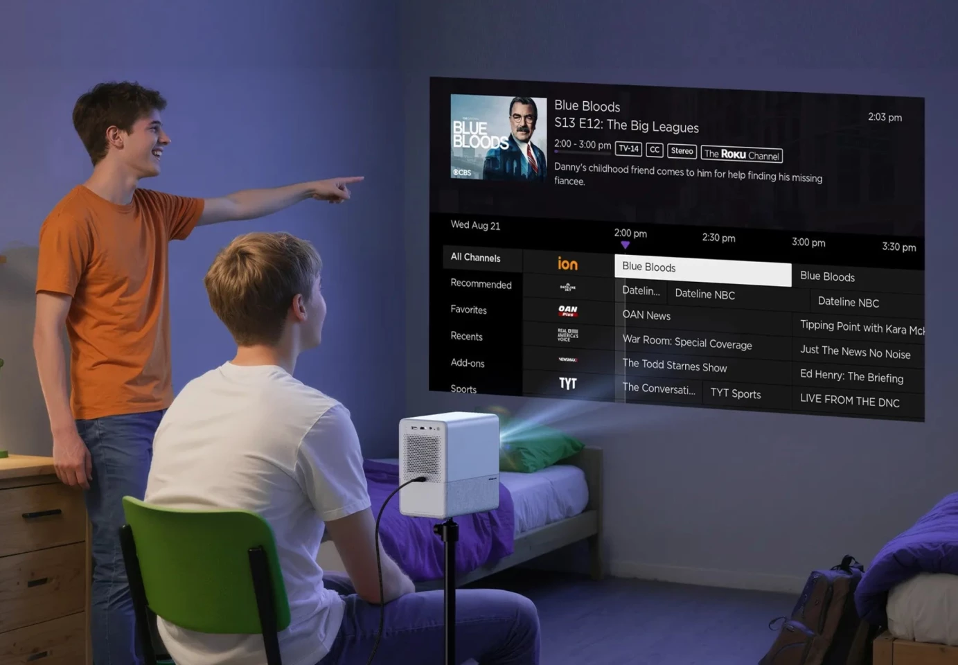 In addition to popular streaming services, D1R Cube users can also tap into live TV