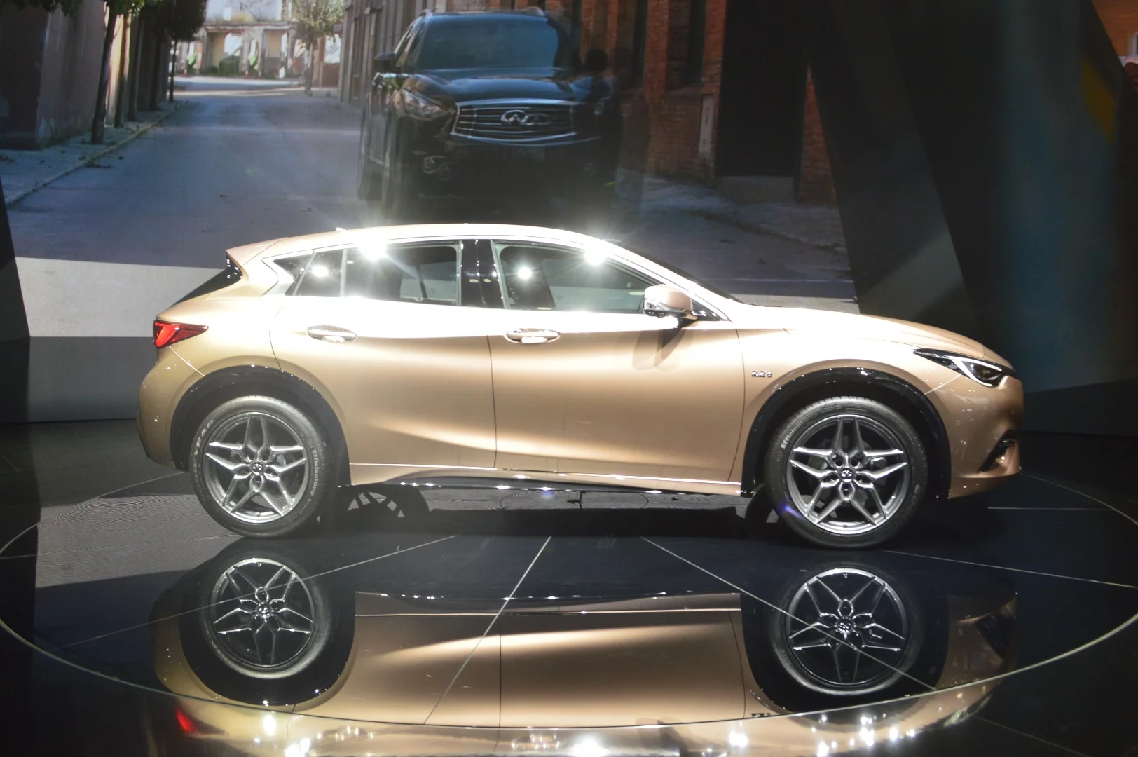 The Infiniti Q30, on display at the Frankfurt Motor Show