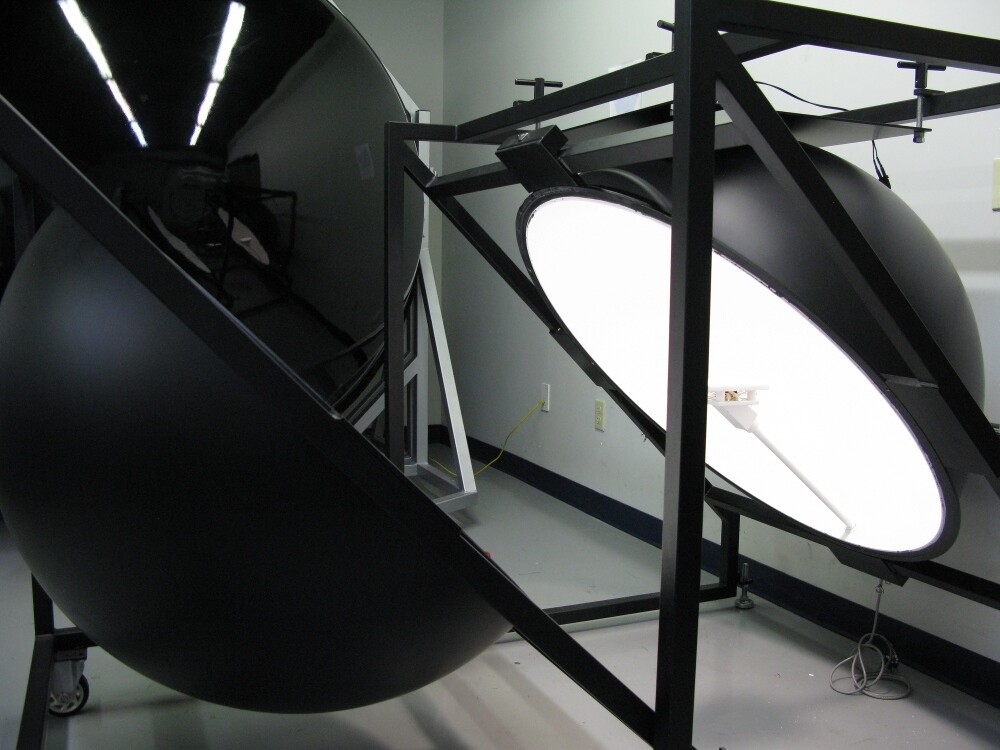 An Integrating or Ulbricht sphere used for photometric testing of lamps and light fittings (Photo: Gamma Scientific)