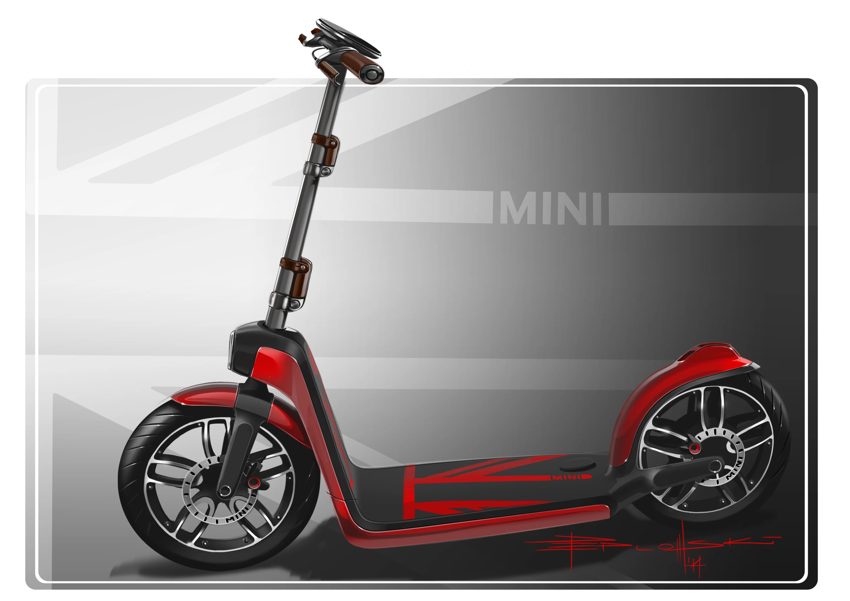 The lithium-ion battery is charged by a 12-volt automobile socket or regular wall outlet, which combines with regenerative braking to enable a range of 15 to 25 km (10 to 15 mi)