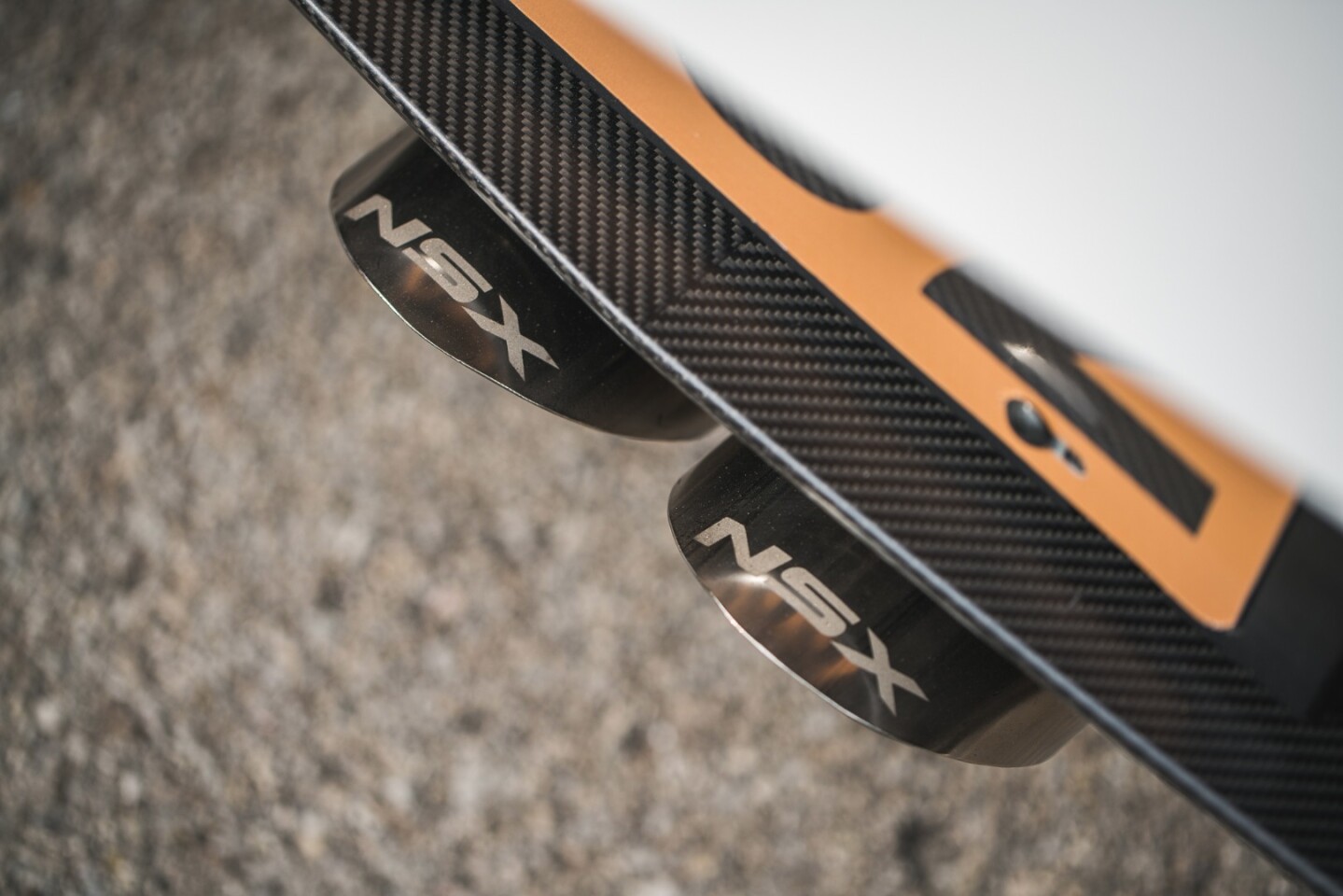 The NSX's exhaust system has been upgraded for Pikes Peak