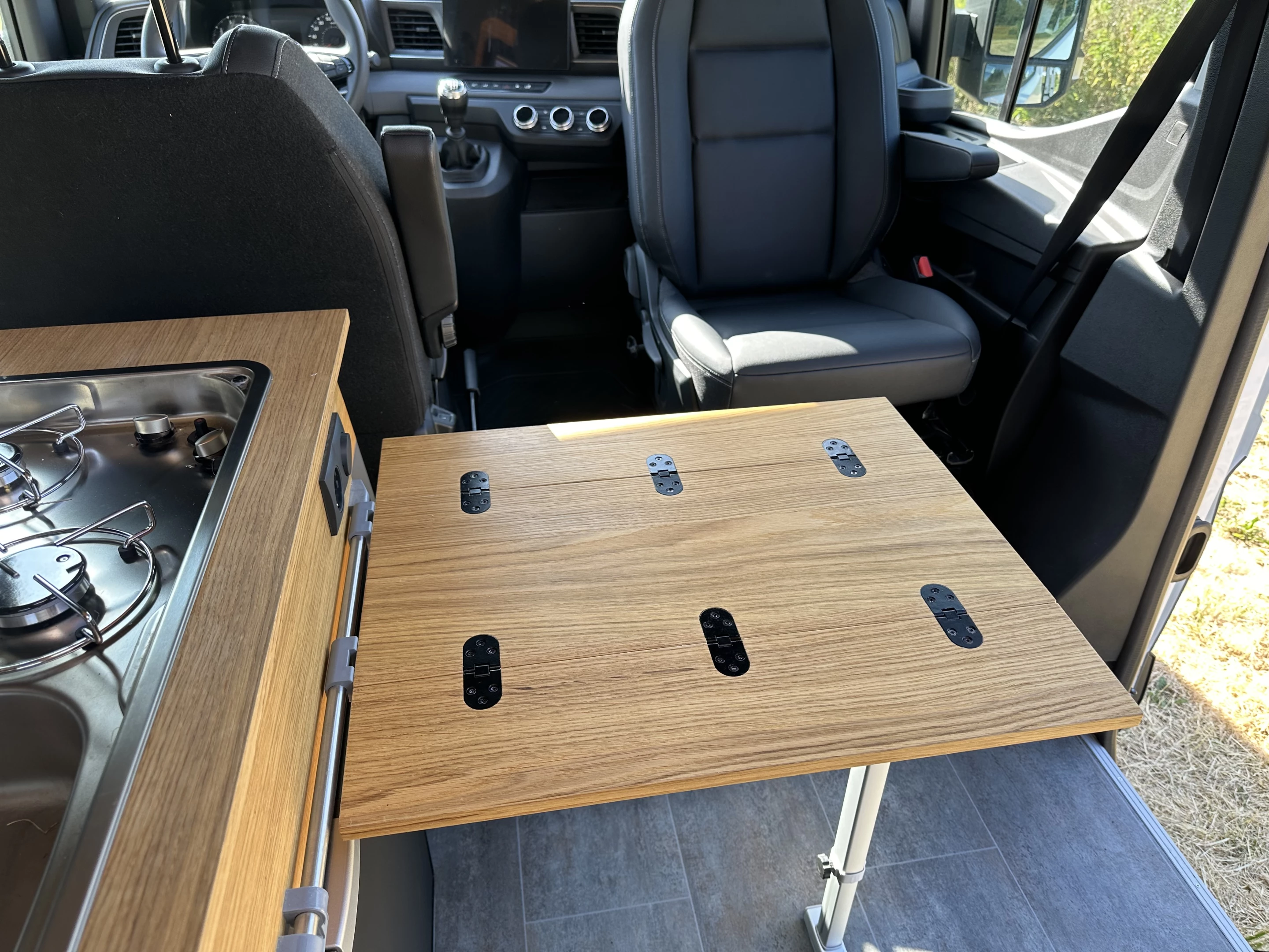 Dining table expanded and ready to serve dinner or host game night