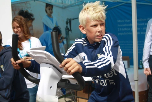 Volunteers work to increase the supply of sweat
