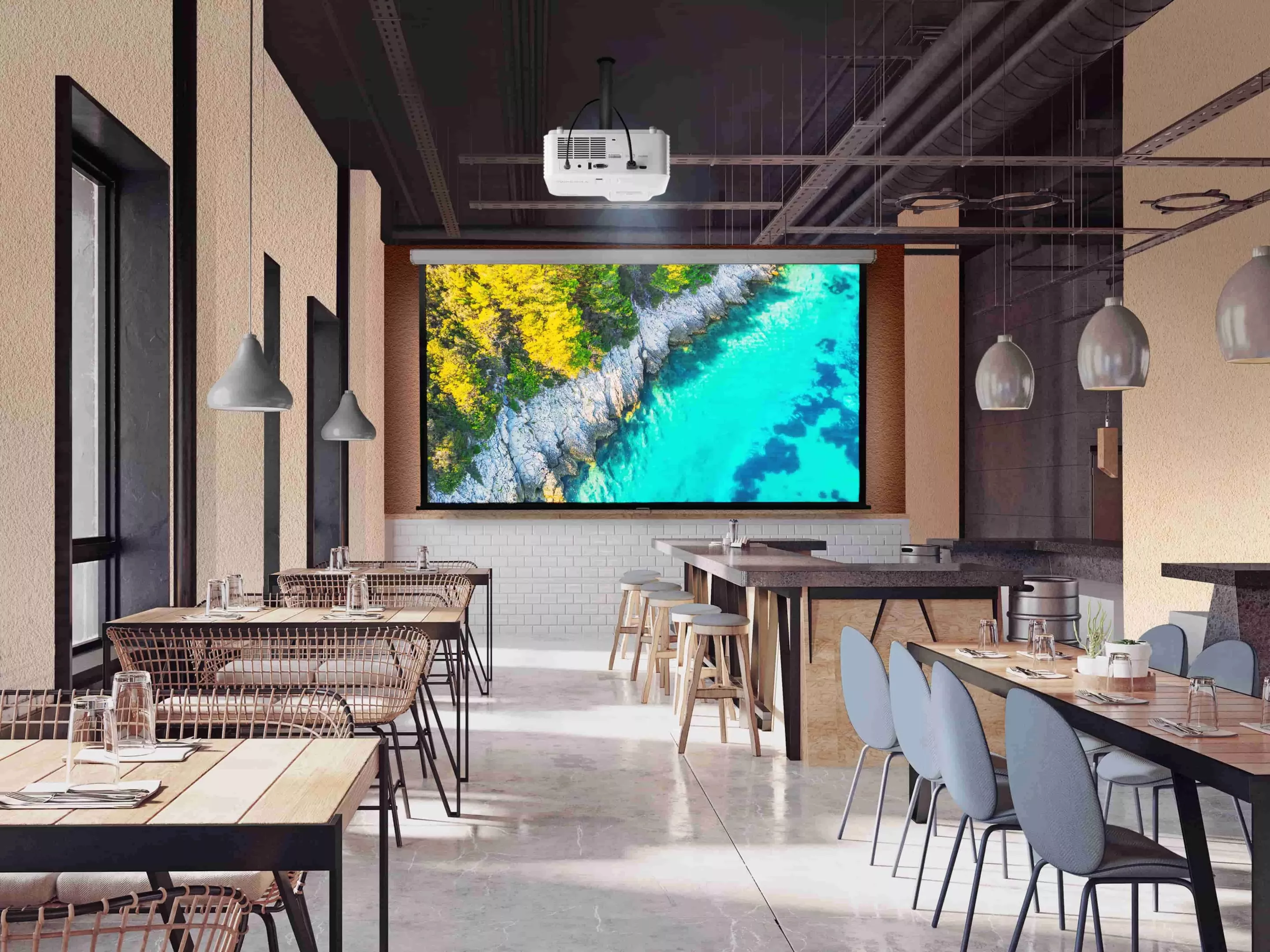 The LS740HD projector features a 30,000-hour lamp-free light source and is capable of Full HD visuals at up to 300 inches